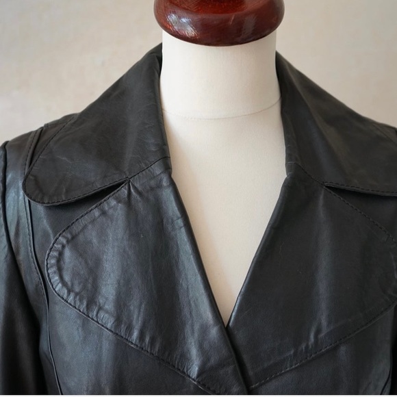 Vintage leather jacket 60s 70s - Picture 2 of 10